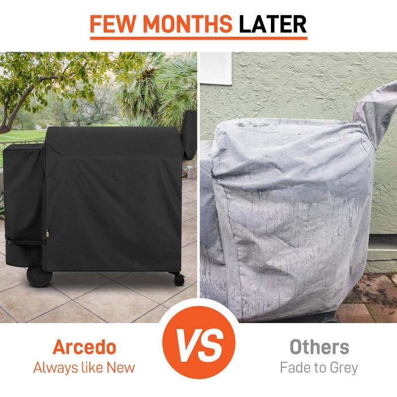 Arcedo Grill Cover Compatible with Traeger Pro 34 Series - Full Length Heavy Duty Waterproof Large Wood Pellet Smoker Covers for Texas Elite, Pro 780, Winter Outdoor BBQ Grill Pro34 Accessories - Image 3